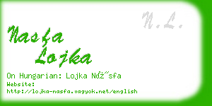 nasfa lojka business card